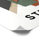 Bauhaus Overlappende Geometrie Vierkante Poster (Hoek)