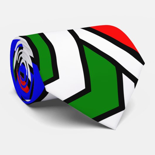 Bauhaus Overlapping Hexagons Stropdas (Opgerold)