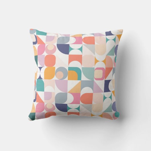 Bauhaus pastel tegel kussen (Achterkant)