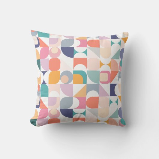 Bauhaus pastel tegel kussen (Voorkant)