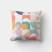 Bauhaus pastel tegel patroon Groot Kussen (Voorkant)