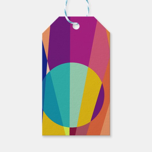 Bauhaus-patroon Cadeaulabel (Voorkant)