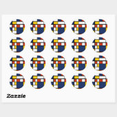Bauhaus-patroon Ronde Sticker (Vel)