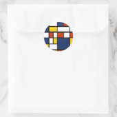 Bauhaus-patroon Ronde Sticker (Tas)