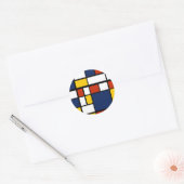 Bauhaus-patroon Ronde Sticker (Envelop)