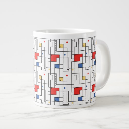 Bauhaus Pattern Grote Koffiekop (Voorkant rechts)