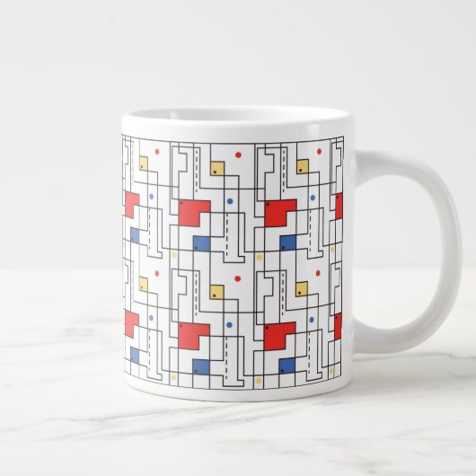 Bauhaus Pattern Grote Koffiekop (Rechts)