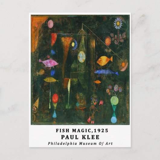 Bauhaus Paul Klee Fish Magic Tentoonstelling Briefkaart (Voorkant)