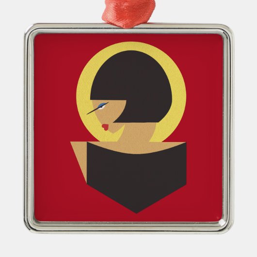 Bauhaus-portret Metalen Ornament (Voorkant)