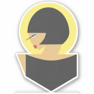 Bauhaus-portret Sticker