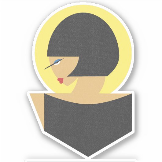 Bauhaus-portret Sticker (Voorkant)