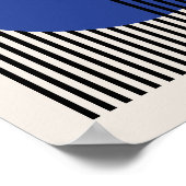 Bauhaus Poster, Blauwe Cirkellijnen Poster B7 (Hoek)