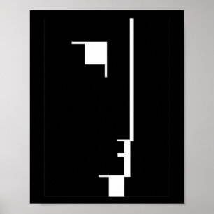 Bauhaus Poster, embleem gezicht Poster