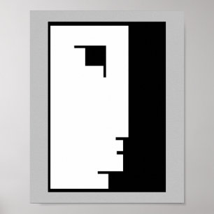 Bauhaus Poster, embleem gezicht Poster