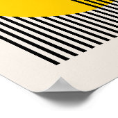 Bauhaus Poster, gele cirkellijnen Poster B6 (Hoek)