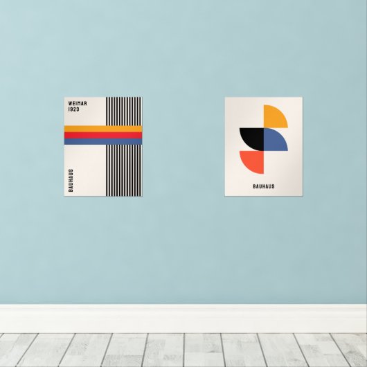 Bauhaus Poster Tentoonstelling Poster Set (Houten vloer)