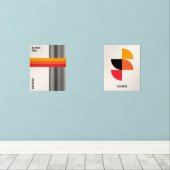 Bauhaus Poster Tentoonstelling Poster Set Sinaasap (Houten vloer)
