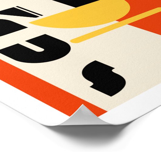 Bauhaus poster voor keukenkoffiekunst (Hoek)