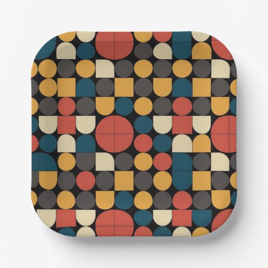Bauhaus Pure Geometry Harmony Papieren Bordje (Voorkant)