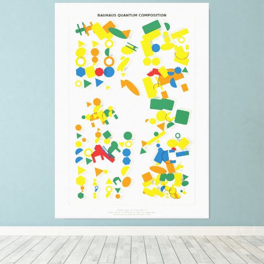 Bauhaus Quantum Compositie  Canvas Afdruk (Insitu (Houten vloer))