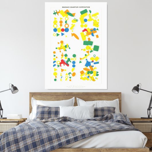 Bauhaus Quantum Composition  Canvas Afdruk (Insitu (Slaapkamer))