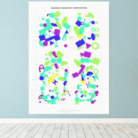 Bauhaus Quantum Composition Canvas Afdruk (Insitu (Houten vloer))