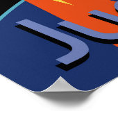 bauhaus raket space art deco midden eeuw poster (Hoek)