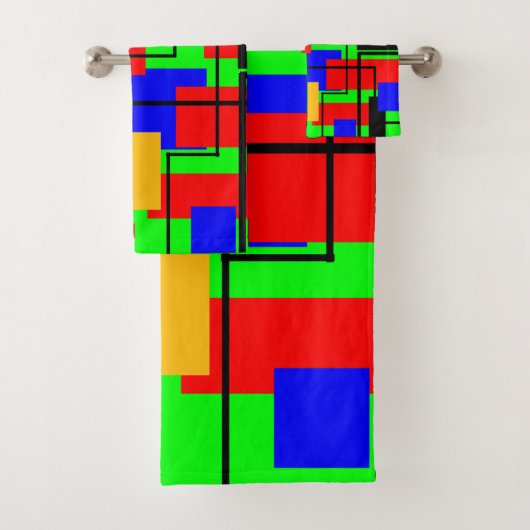 Bauhaus Rechthoeken en lijnen Bad Handdoek (Insitu)