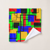 Bauhaus Rechthoeken en lijnen Bad Handdoek (Wasdoekje)