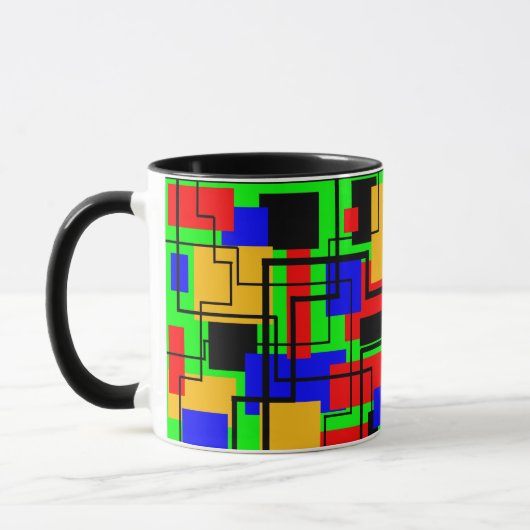 Bauhaus Rechthoeken en Lijnen Mok (Links)