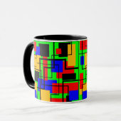 Bauhaus Rechthoeken en Lijnen Mok (Voorkant links)