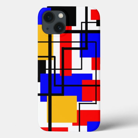 Bauhaus Rechthoeken en Lijnen - Wit Case-Mate iPhone Case (Achterkant)