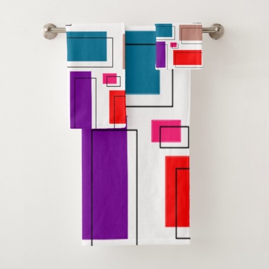 Bauhaus Retangles Bad Handdoek (Insitu)