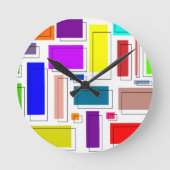 Bauhaus Retangles Ronde Klok (Voorkant)