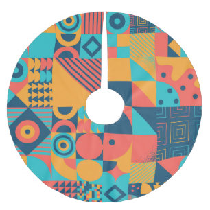 Bauhaus Retro: 70s geometrische musical Kerstboom Rok