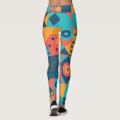 Bauhaus Retro: 70s geometrische musical Leggings (Achterkant)