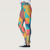 Bauhaus Retro: 70s geometrische musical Leggings (Links)