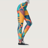 Bauhaus Retro: 70s geometrische musical Leggings (Rechts)