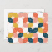 Bauhaus Retro Geometric Pattern Feestdagenkaart (Voorkant / Achterkant)