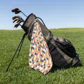 Bauhaus Retro Geometric Pattern Golfhanddoek (Groen)