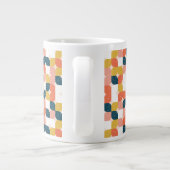 Bauhaus Retro Geometric Pattern Grote Koffiekop (Achterkant)