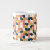 Bauhaus Retro Geometric Pattern Grote Koffiekop (Voorkant)