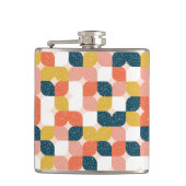 Bauhaus Retro Geometric Pattern Heupfles (Voorkant)