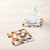 Bauhaus Retro Geometric Pattern Kartonnen Onderzetters (Insitu)