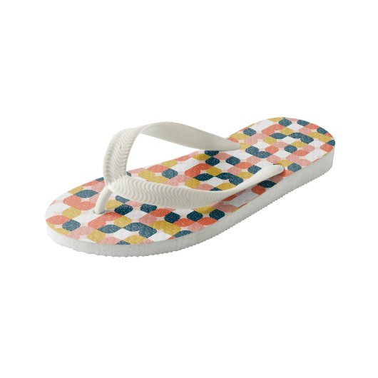 Bauhaus Retro Geometric Pattern Kinder Teenslippers (Schuin)