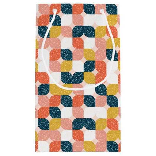 Bauhaus Retro Geometric Pattern Klein Cadeauzakje (Achterkant)