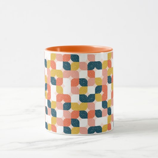 Bauhaus Retro Geometric Pattern Mok (Midden)
