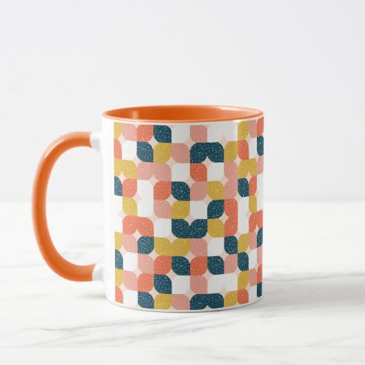 Bauhaus Retro Geometric Pattern Mok (Links)