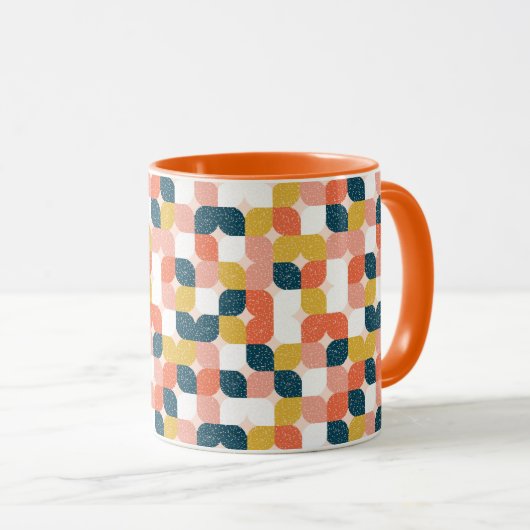 Bauhaus Retro Geometric Pattern Mok (Voorkant rechts)