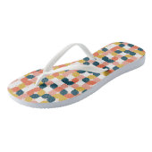 Bauhaus Retro Geometric Pattern Teenslippers (Schuin)